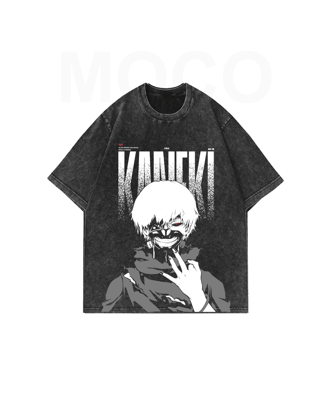 t-shert stone washed kaneki تیشرت سنگشور | توکیو غول - تصویر 1