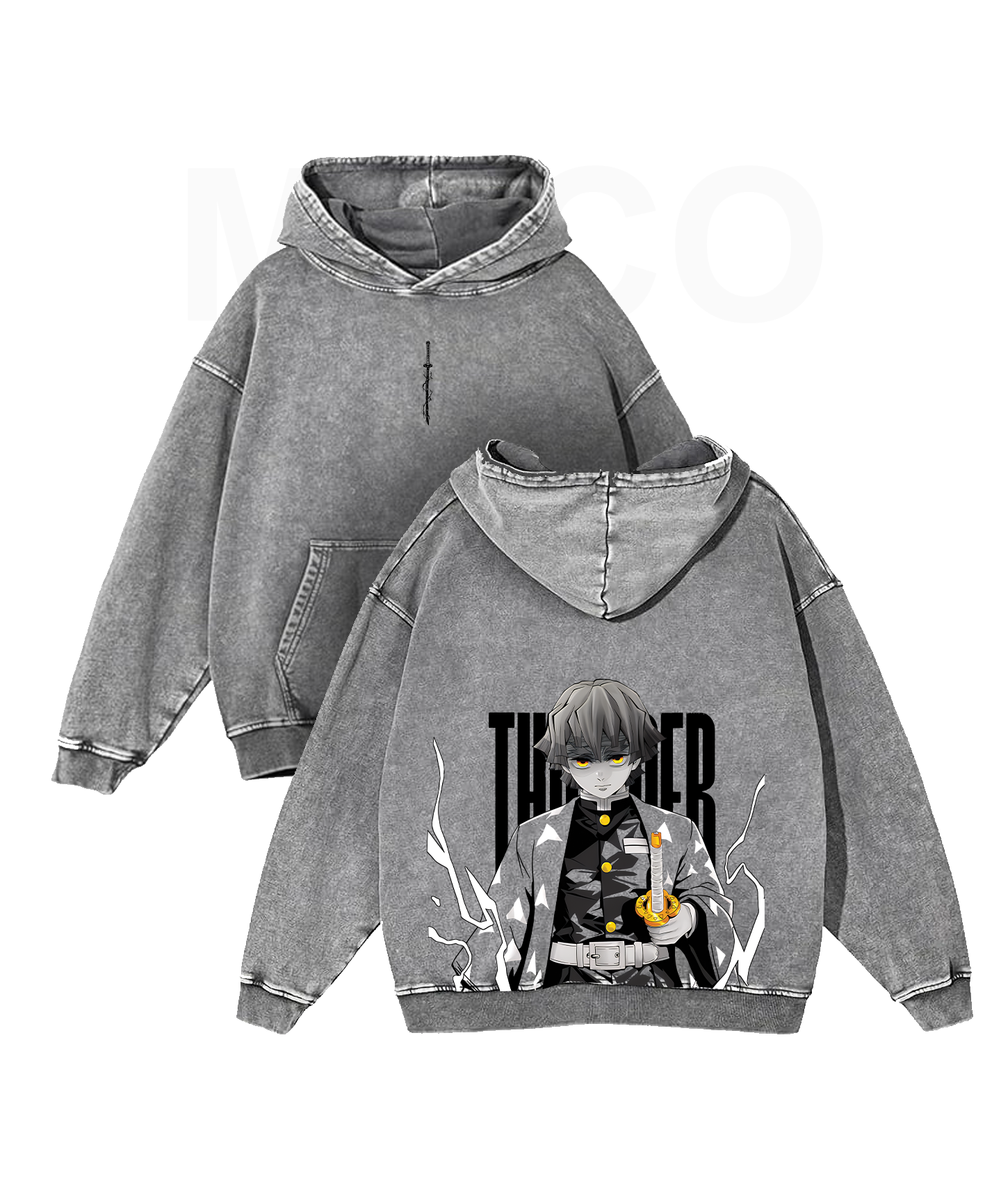 hoodie zenitsu هودی زنیتسو | شیطان کش - تصویر 1